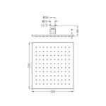 250MM SQUARE SHOWER HEAD [LUME-17] - Image 2