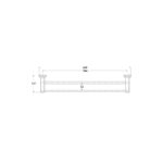 DOUBLE TOWEL RAIL 600mm [MUSA-14] - Image 2