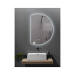 FRAMELESS MIRROR LED D-SHAPED 65x90 [LUNAR]
