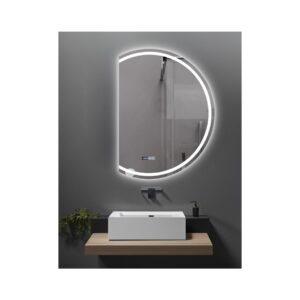 FRAMΕLESS MIRROR LED D-SHAPED 65x90 [GLAZZY]