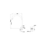 HOB MOUNTED BASIN MIXER WITH ROUND SPOUT [MUSA-05] - Image 2