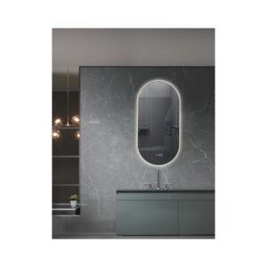 MIRROR LED WITH ALUM. FRAME 8MM GOLD 50X80 [OVIEDO-02]