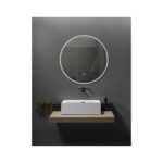 MIRROR LED WITH ALUM.FRAME 60Φ BRUSHED NICKEL [VISTA-03]