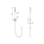 SET BATHTUB SHOWER MIXER WITH SPOUT, SHOWER HOSE & HANDSHOWER [MUSA 21-22] - Image 2