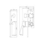 SHOWER MIXER WITH DIVERTER  [LUME 19] - Image 2