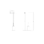 SINGLE POLE TOILET PAPER WITH BRUSH HOLDER  [TAILA-02] - Image 2