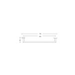 SINGLE TOWEL RAIL 700mm [GILDA-14] - Image 2