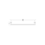 SINGLE TOWEL RAIL 800mm [MUSA-15] - Image 2