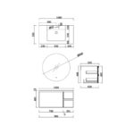 WAL-HUNG BATHROOM FURNITURE [LITO-04 1000 - Image 2