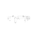 WALL BASIN/BATH MIXER WITH SPOUT [GABI-04] - Image 2