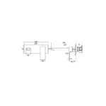 WALL BASIN/BATH MIXER WITH SPOUT [MINDY-06] - Image 2