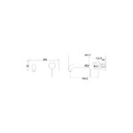 WALL BASIN/BATH MIXER WITH SPOUT [MUSA-07] - Image 2