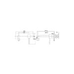 WALL BASIN/BATH MIXER WITH STYLISH SPOUT [GILDA-07] - Image 2